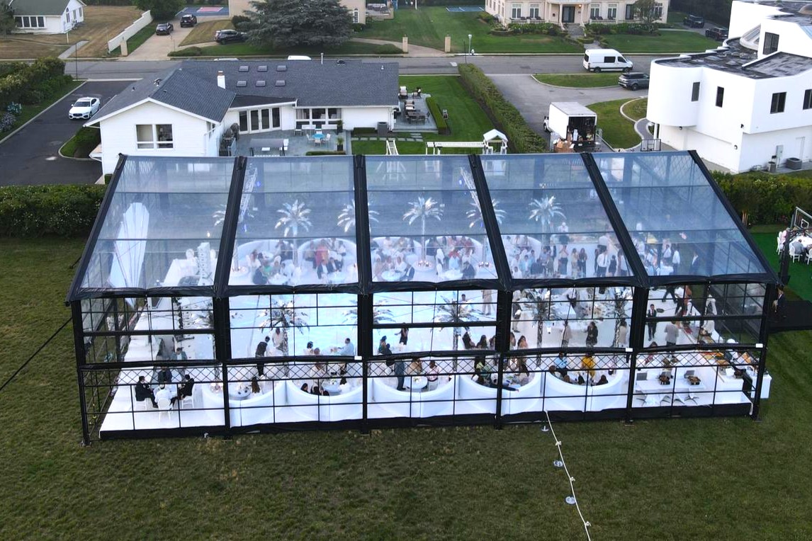 15x25m Modern Black Atrium Tent - Premium Aluminum Structure for Luxury Commercial Events