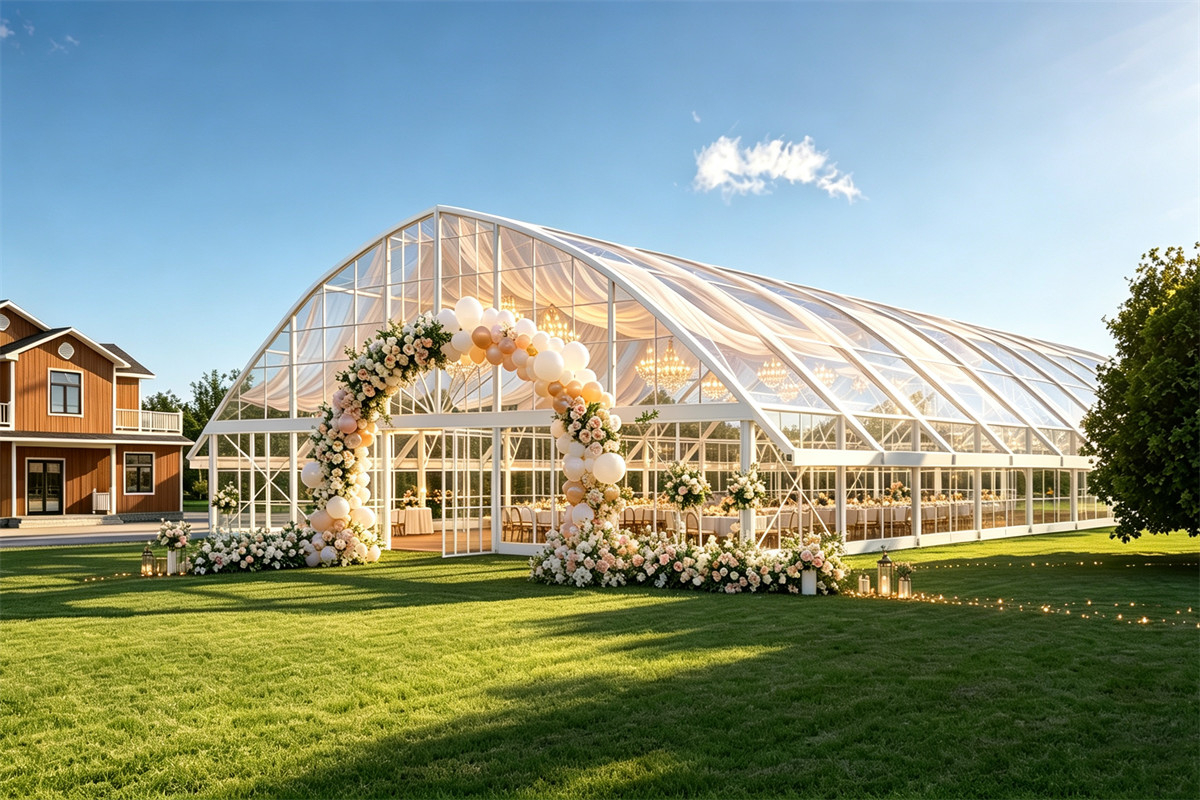 Custom Orangerie Tent | Aluminum Frame Glass Event Tent for Weddings