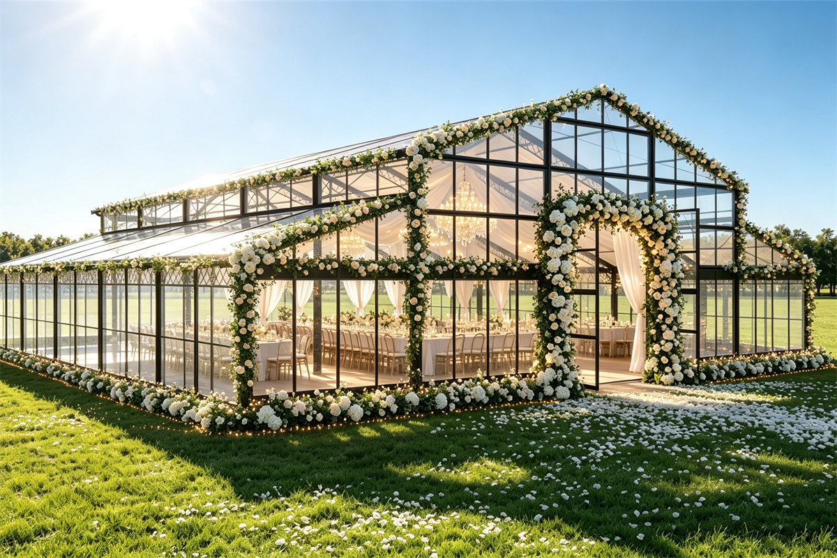 Luxury Atrium Tent with Glass Walls | Aluminum Frame Event Structure