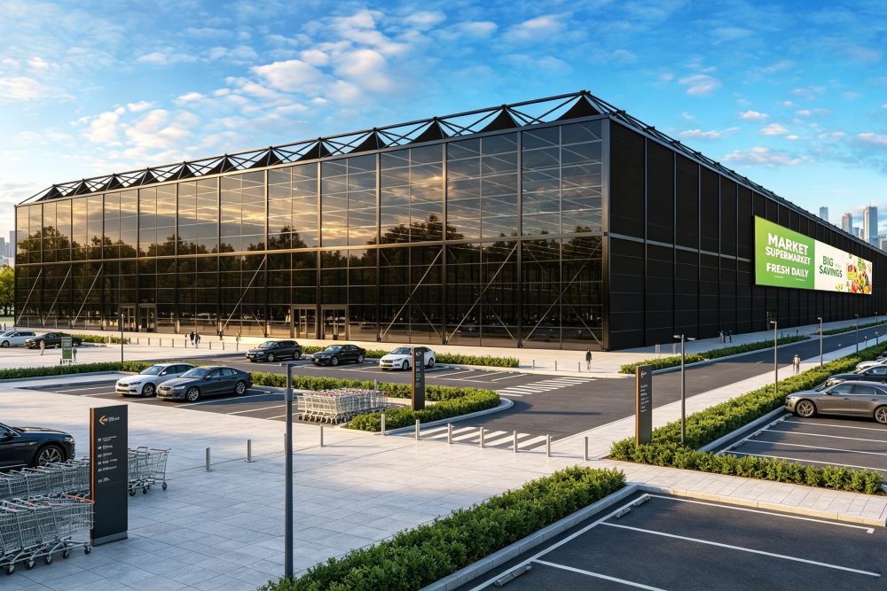 Pyramid Structure Tent for Supermarkets, Retail, Exhibitions & Commercial Facilities